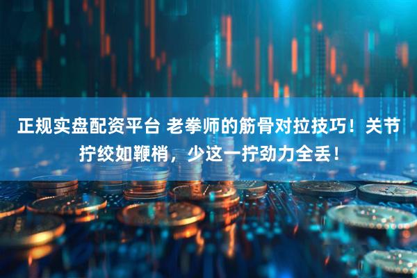 正规实盘配资平台 老拳师的筋骨对拉技巧！关节拧绞如鞭梢，少这一拧劲力全丢！